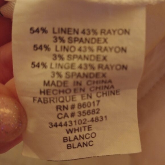 Y2K Bebe linen blend lowrise slightly flared pants size 2 - Picture 12 of 13